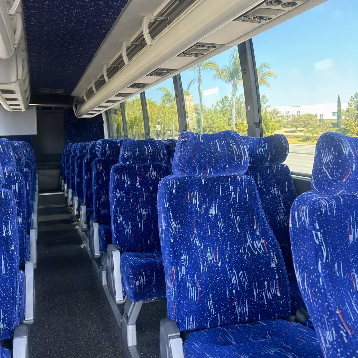 salinas charter bus rental interior